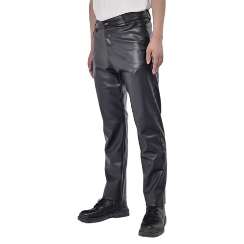 Uomo slim similpelle pantaloni - slim,