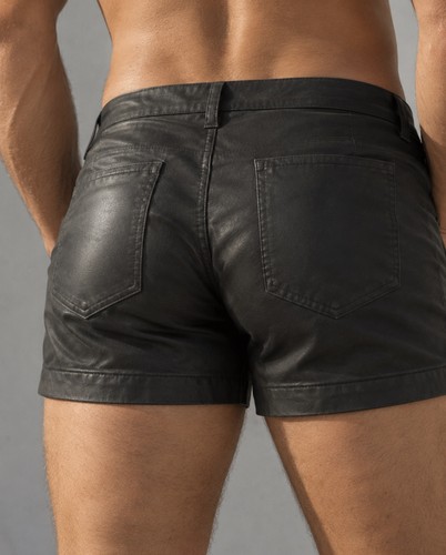 Pantaloncino pelle uomo - pelle,