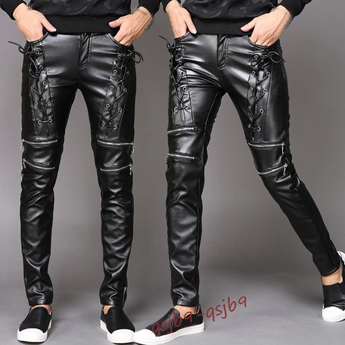 Pantaloni moto biker - , slim