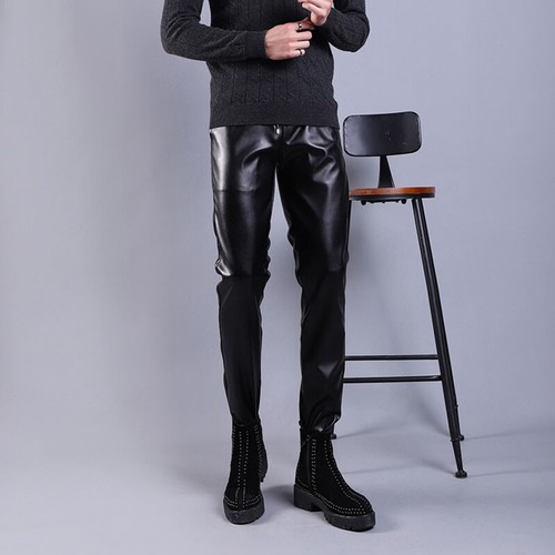 Uomo ecopelle pantaloni - pu,